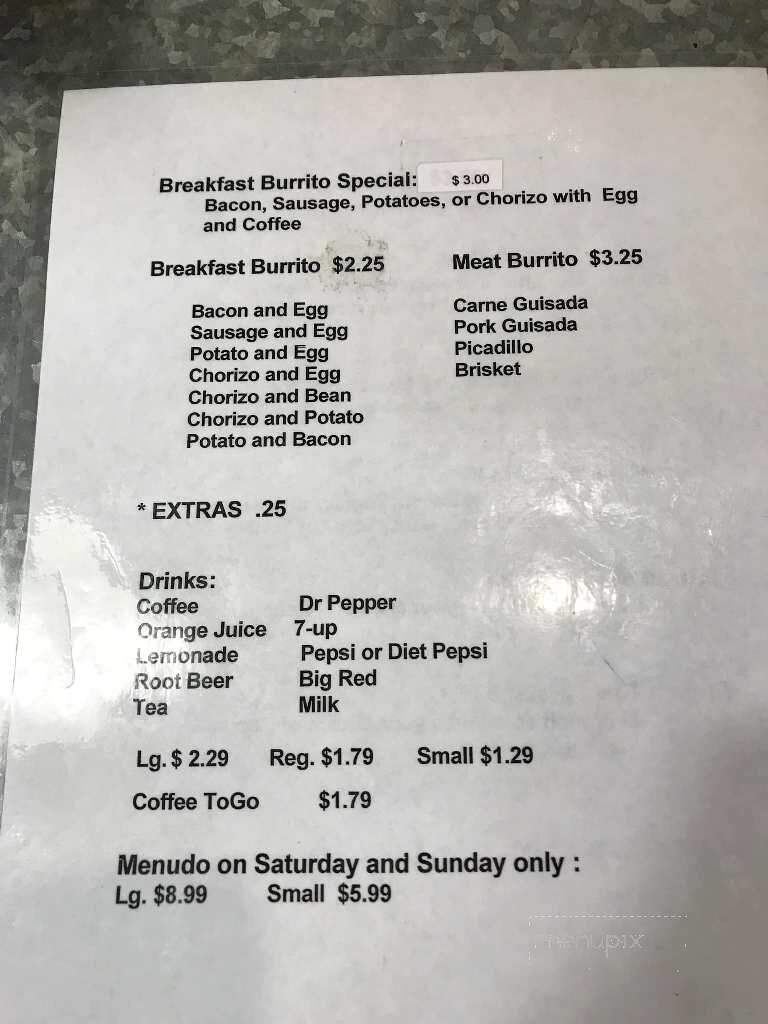 Cattlemans BBQ - Brady, TX menu_pic