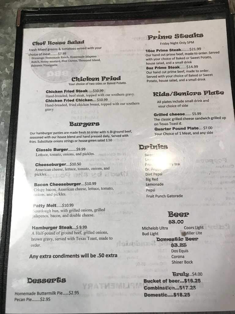 Cattlemans BBQ - Brady, TX menu_pic