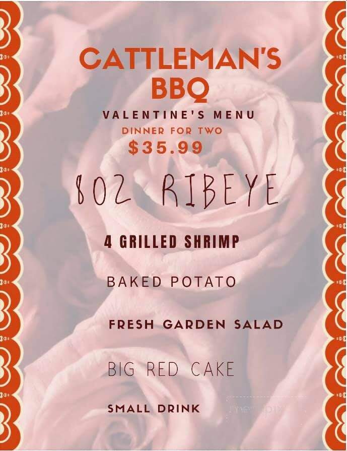 Cattlemans BBQ - Brady, TX menu_pic