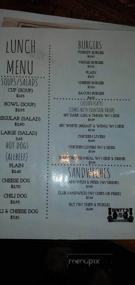 Britt's Eat On the Go - Jarratt, VA menu_pic