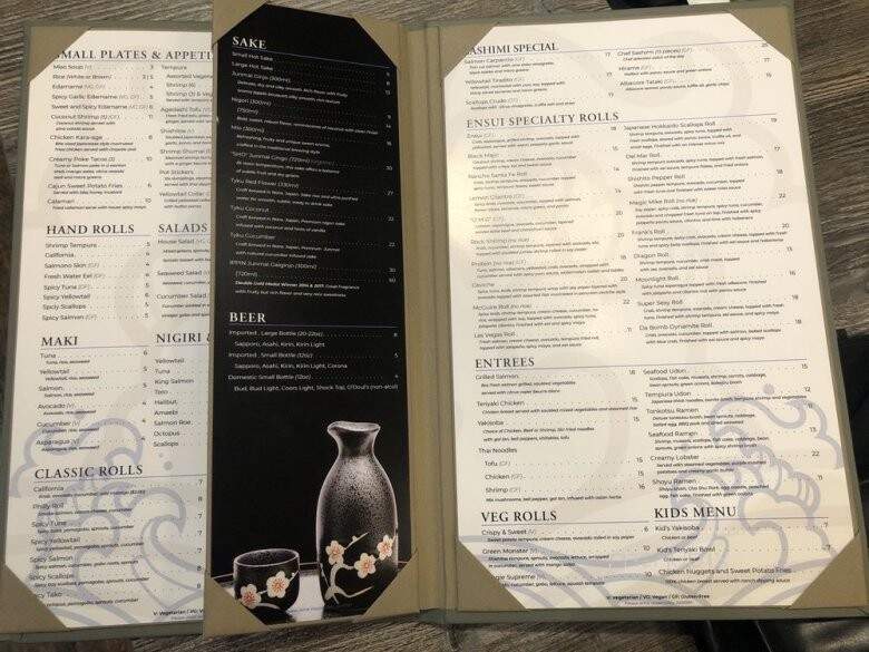Ensui Sushi - Del Mar, CA menu_pic