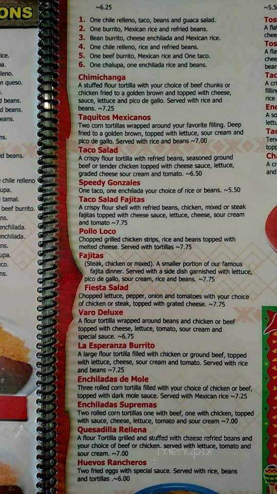 Los Locos - Kingsport, TN menu_pic