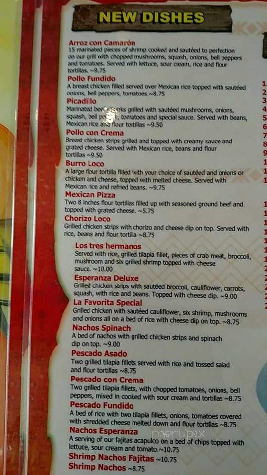 Los Locos - Kingsport, TN menu_pic
