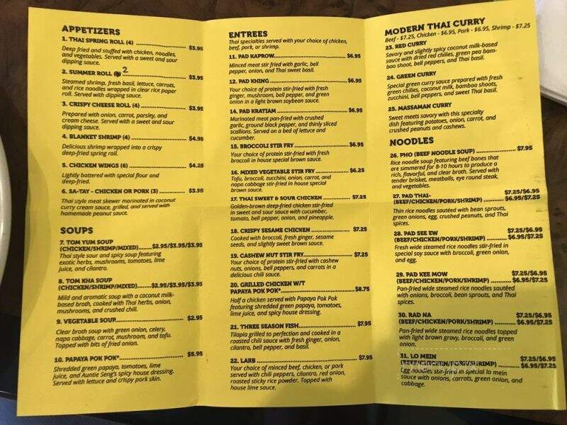 Auntie Seng's Kitchen - Kings Mountain, NC menu_pic