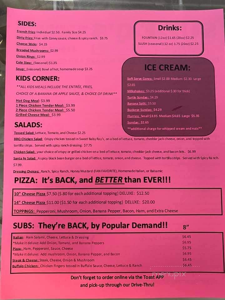 Suz-Eq's - Cardington, OH menu_pic