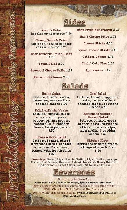 Traditions - Woodsfield, OH menu_pic