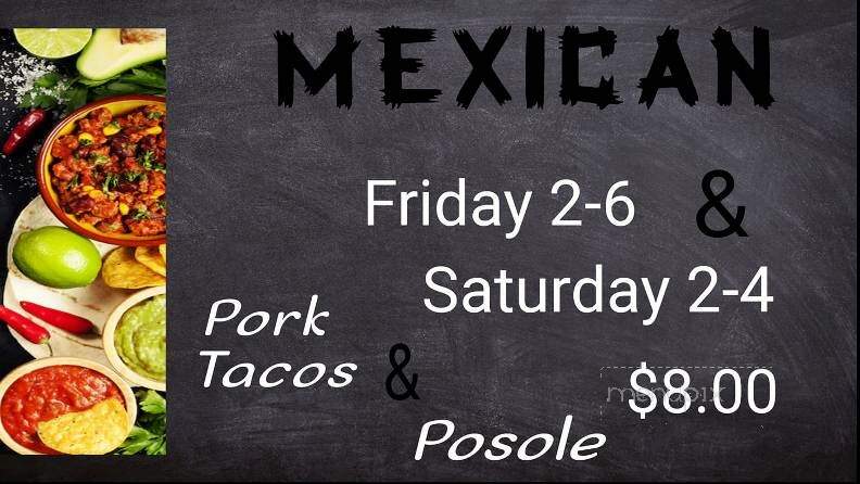 Bridge Creek Cafe - Mitchell, OR menu_pic