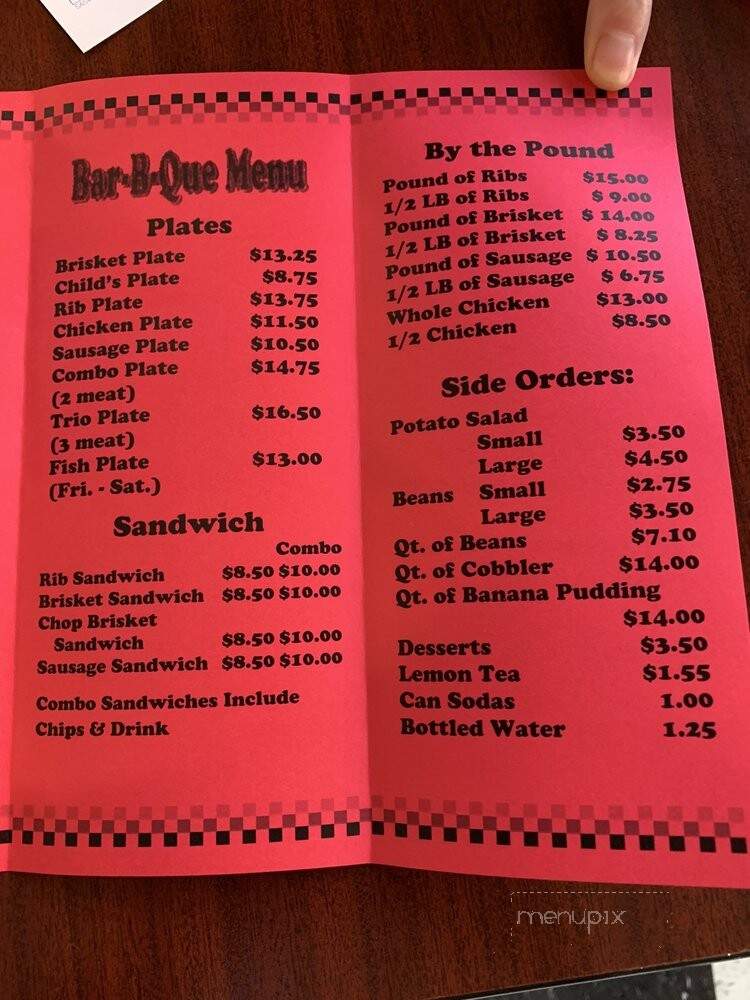 R J BBQ - San Angelo, TX menu_pic