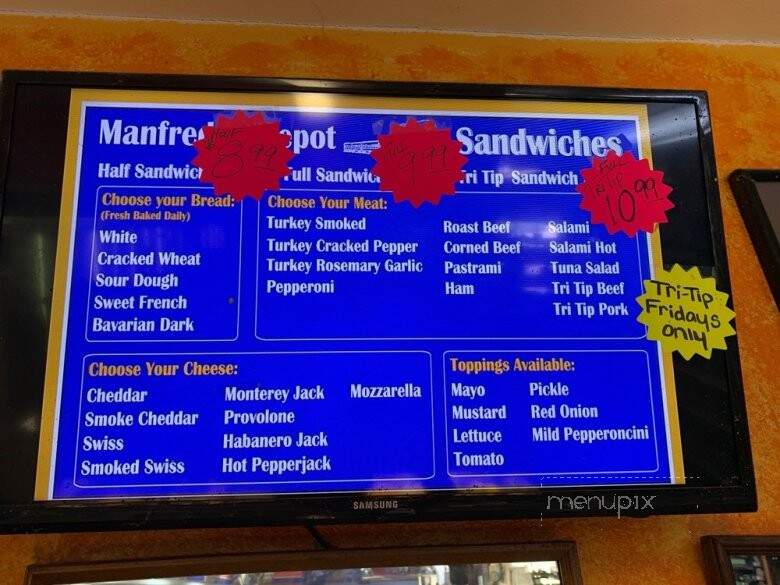 Manfredi Food and Gas Depot - Dunsmuir, CA menu_pic