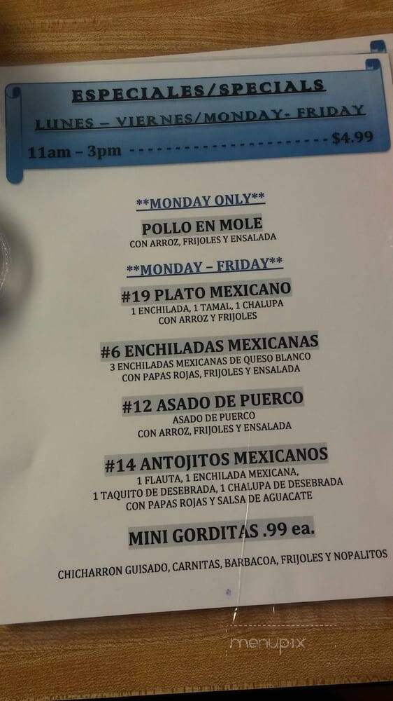 Marroquin Tortilla Factory & Restaurant - Corpus Christi, TX menu_pic
