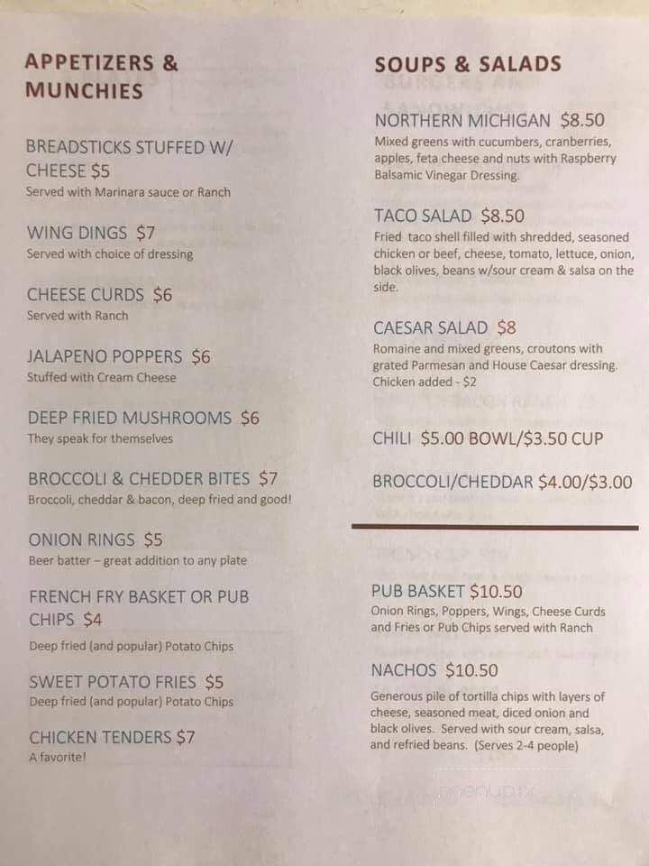 Village Pub - Chatham, MI menu_pic