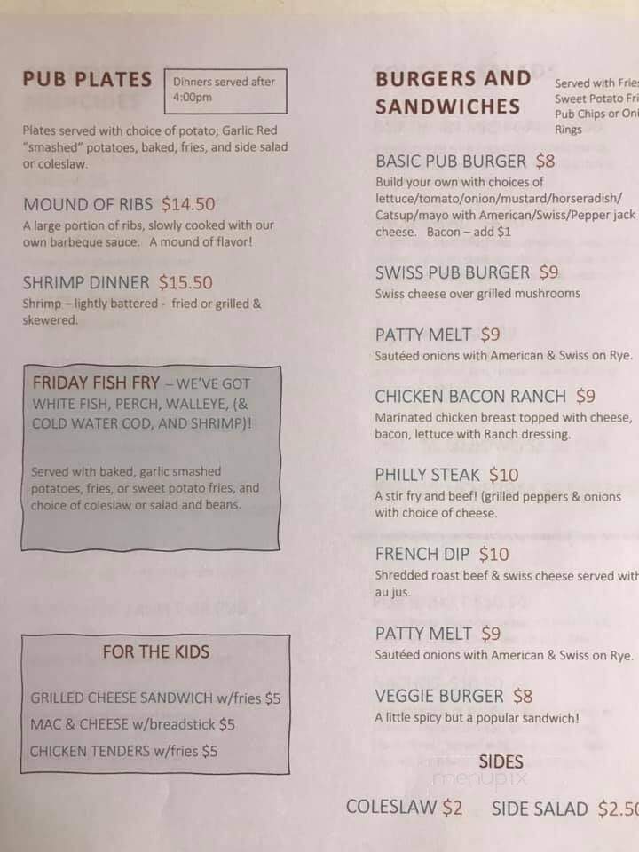 Village Pub - Chatham, MI menu_pic