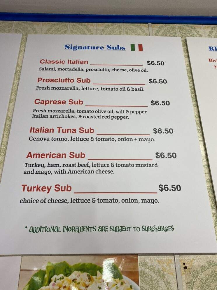 Riviera Italian Foods - Chicago, IL menu_pic