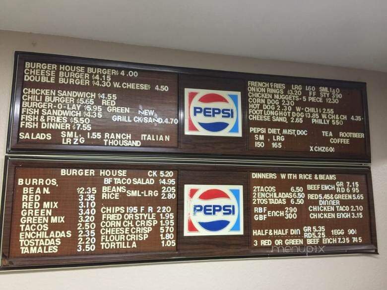 Burger House - Miami, AZ menu_pic