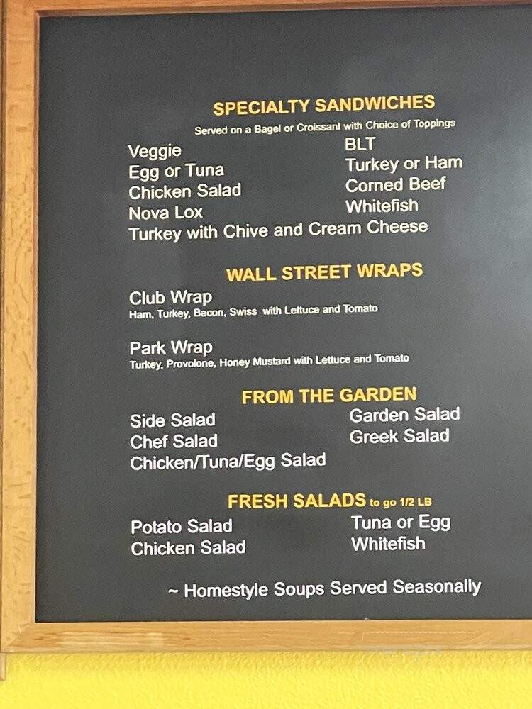 New York Bagel & Bean - Tampa, FL menu_pic