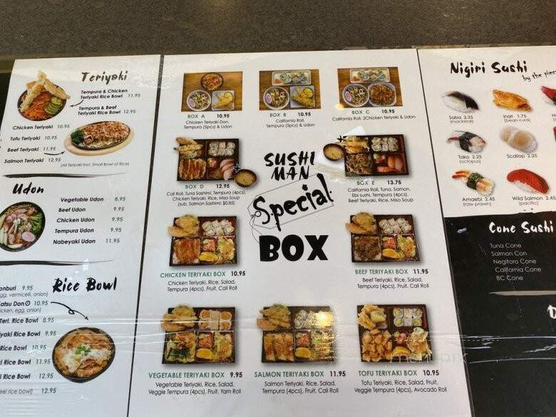 Sushi-Man - North Vancouver District, BC menu_pic