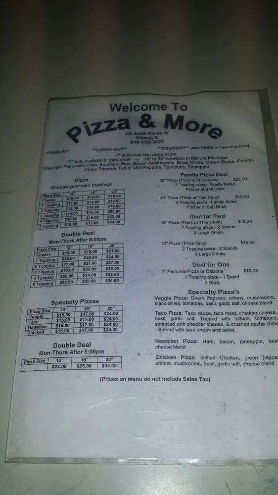 Pizza & More - Oblong, IL