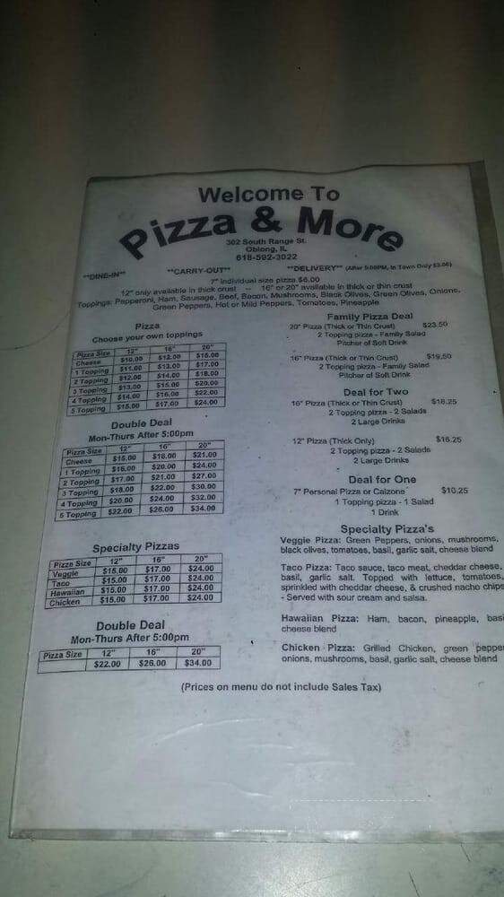 Pizza & More - Oblong, IL menu_pic