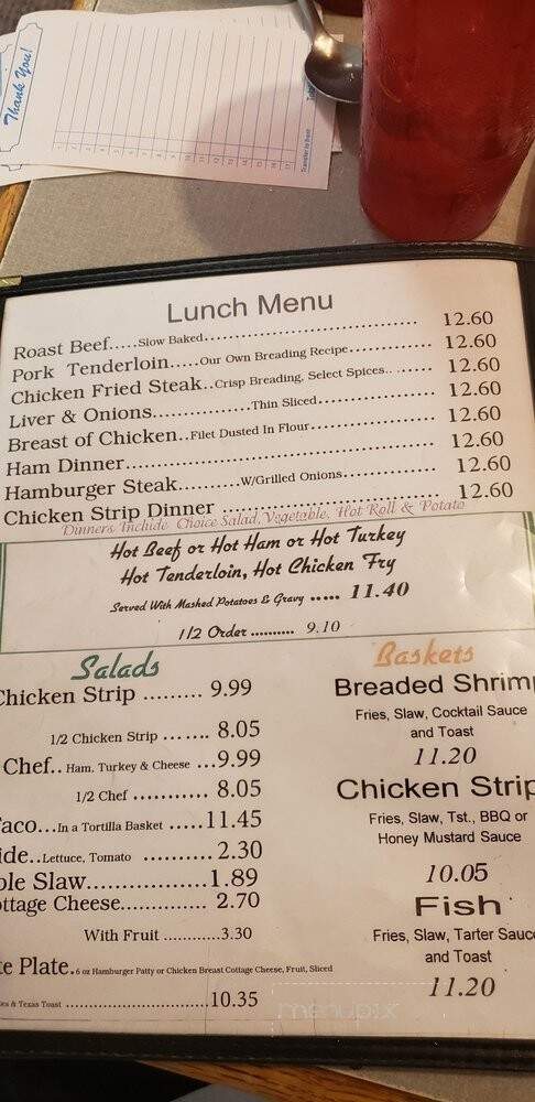 Coffee Cup Restaurant - Urbana, MO menu_pic