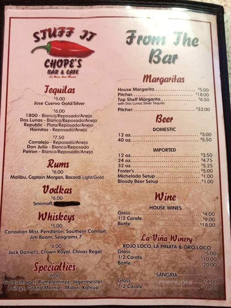 Chopes Town Cafe - La Mesa, NM