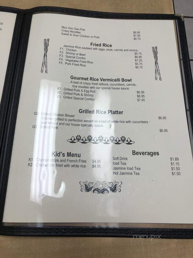 Asean Diner - Claremore, OK menu_pic