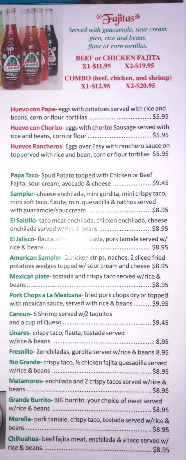 La Flor De Galeana - Henderson, TX menu_pic