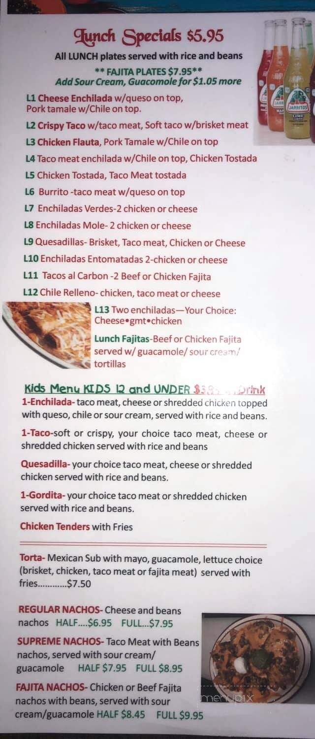 La Flor De Galeana - Henderson, TX menu_pic