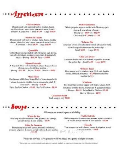 Palacios Mexican Restaurant - Edna, TX menu_pic