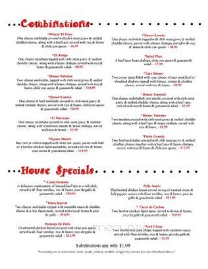 Palacios Mexican Restaurant - Edna, TX menu_pic