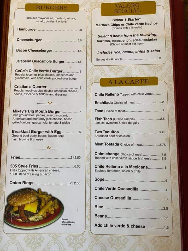 Me & Martha's Express - Dinuba, CA menu_pic