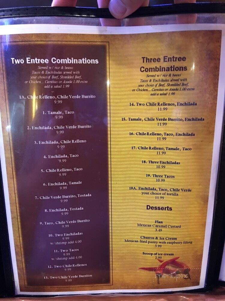 Casa Grande Restaurant - Visalia, CA menu_pic