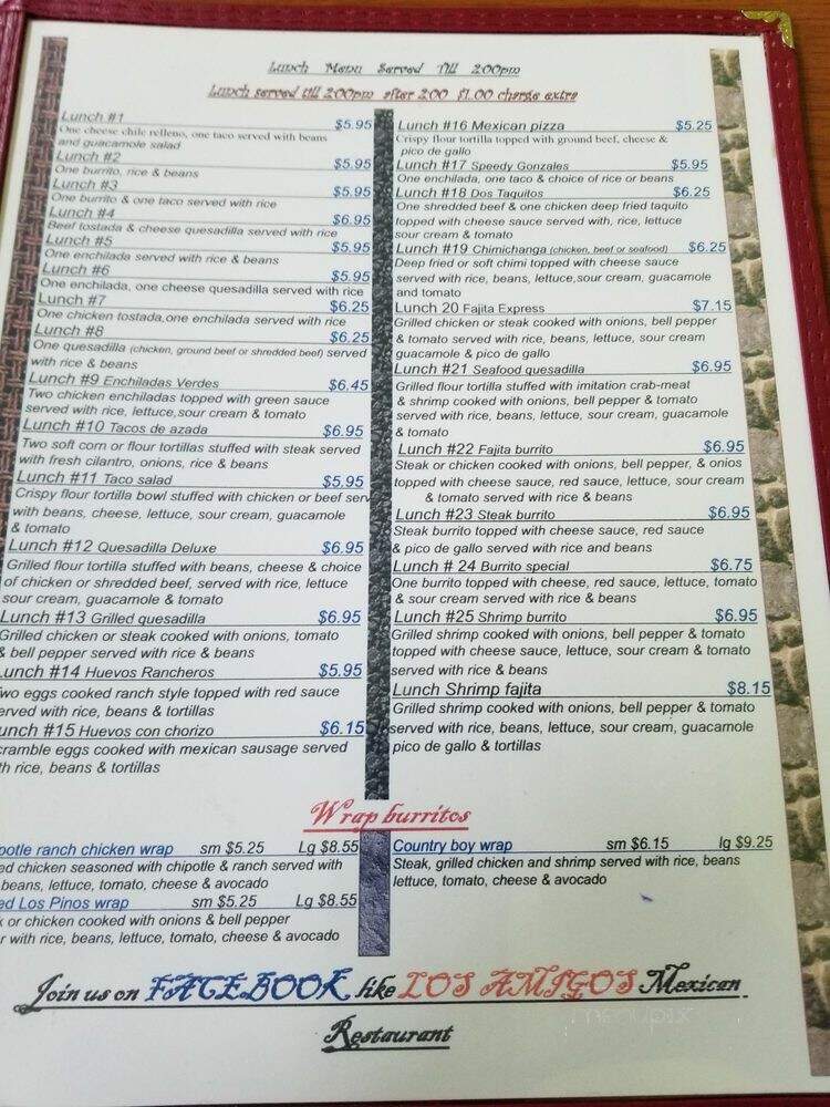 Los Amigos 2 - Cottonwood, AL menu_pic