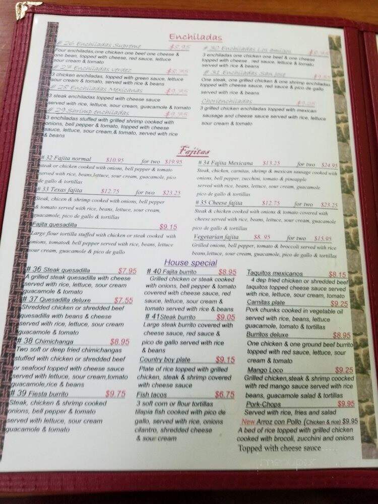 Los Amigos 2 - Cottonwood, AL menu_pic