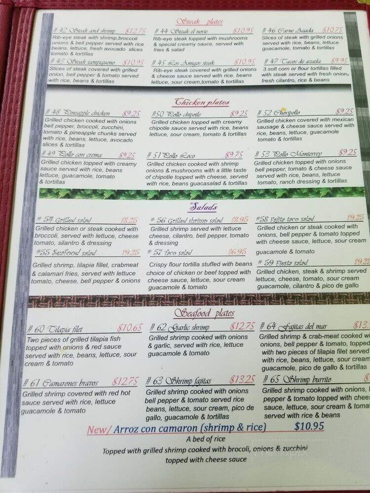 Los Amigos 2 - Cottonwood, AL menu_pic