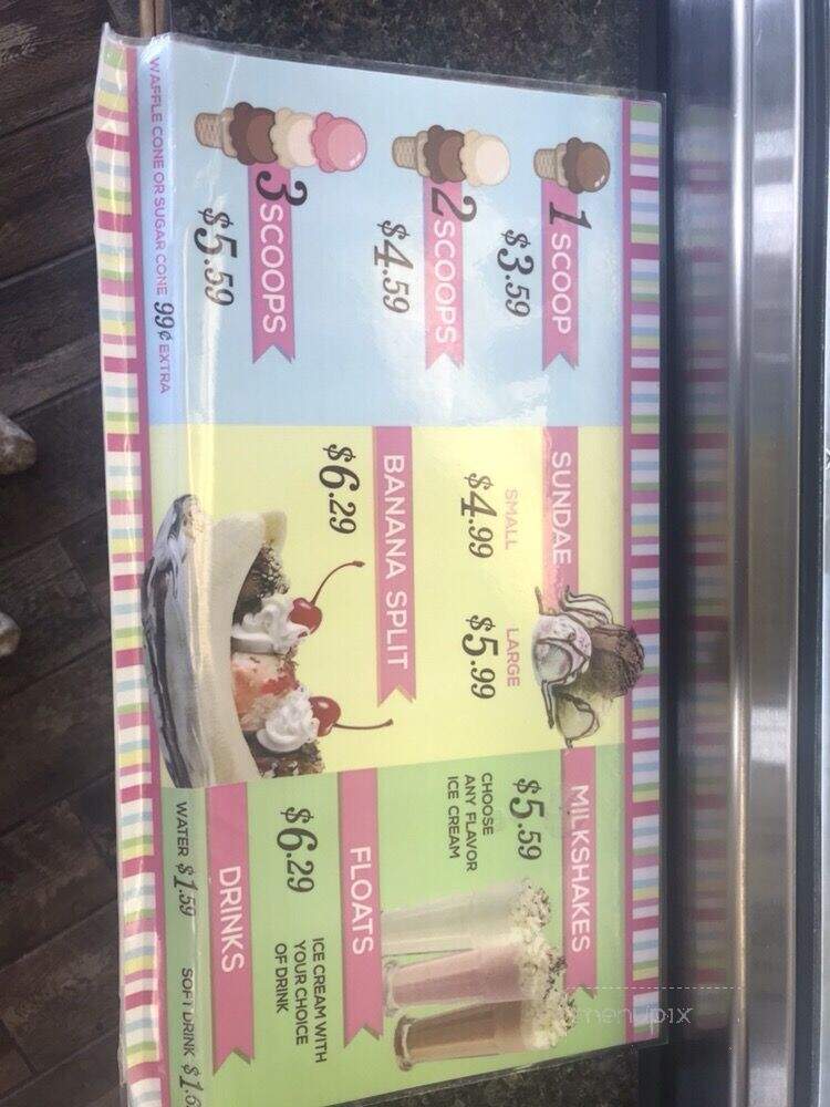 Coastal Creamery - Myrtle Beach, SC menu_pic