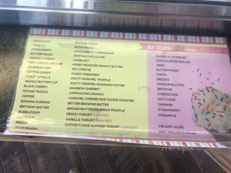 Coastal Creamery - Myrtle Beach, SC menu_pic