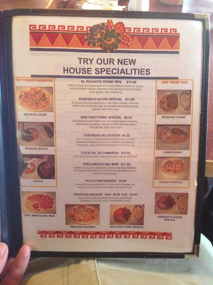 Ranchero Grande Grill - Andalusia, AL menu_pic