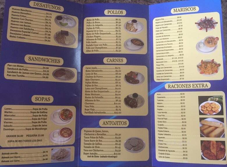 Nueva San Salvador #4 - Miami, FL menu_pic