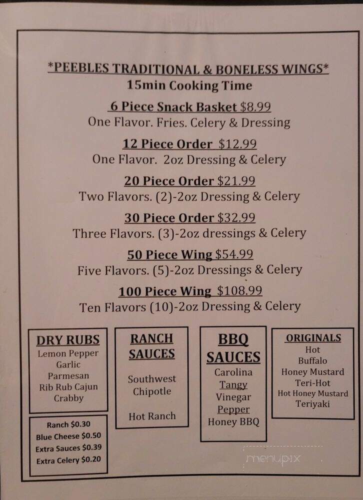 Camden Wing Shack - Camden, SC menu_pic