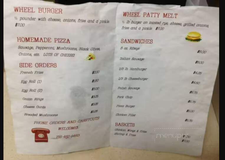 Wheel Inn - Hayward, WI menu_pic