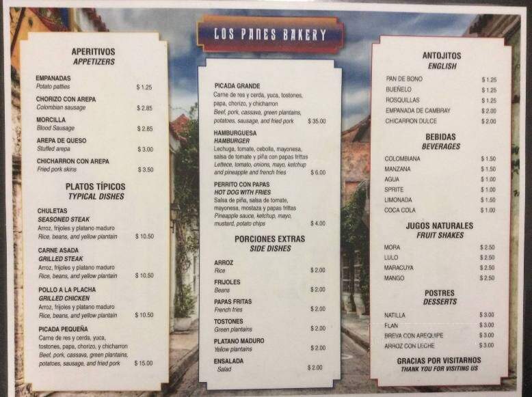 Los Panes Bakery - Cape Coral, FL menu_pic