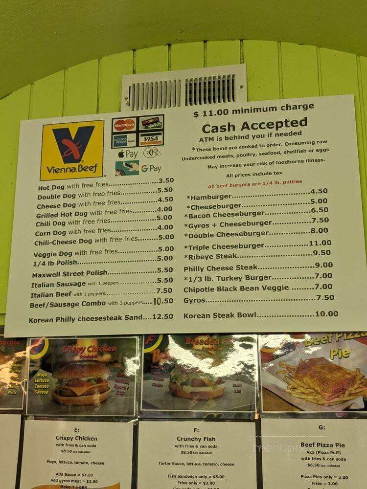 Budacki's Drive In - Chicago, IL menu_pic