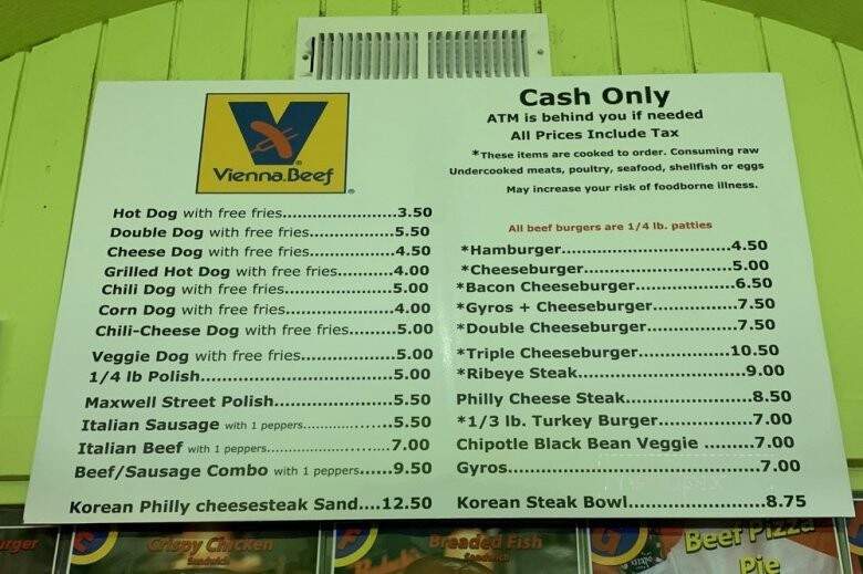 Budacki's Drive In - Chicago, IL menu_pic