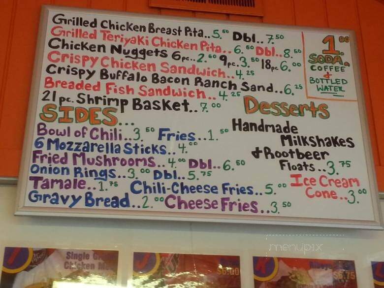 Budacki's Drive In - Chicago, IL menu_pic