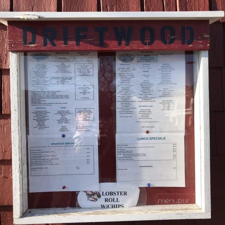 Driftwood Restaurant - Marblehead, MA menu_pic