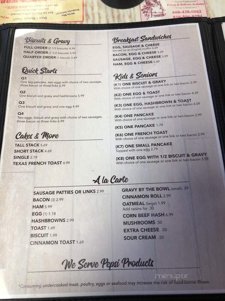 Cow Patties - Warsaw, MO menu_pic