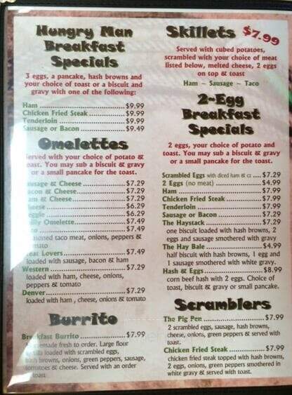 Cow Patties - Warsaw, MO menu_pic