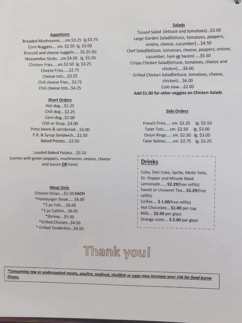 Dairy Mart - Jamestown, TN menu_pic