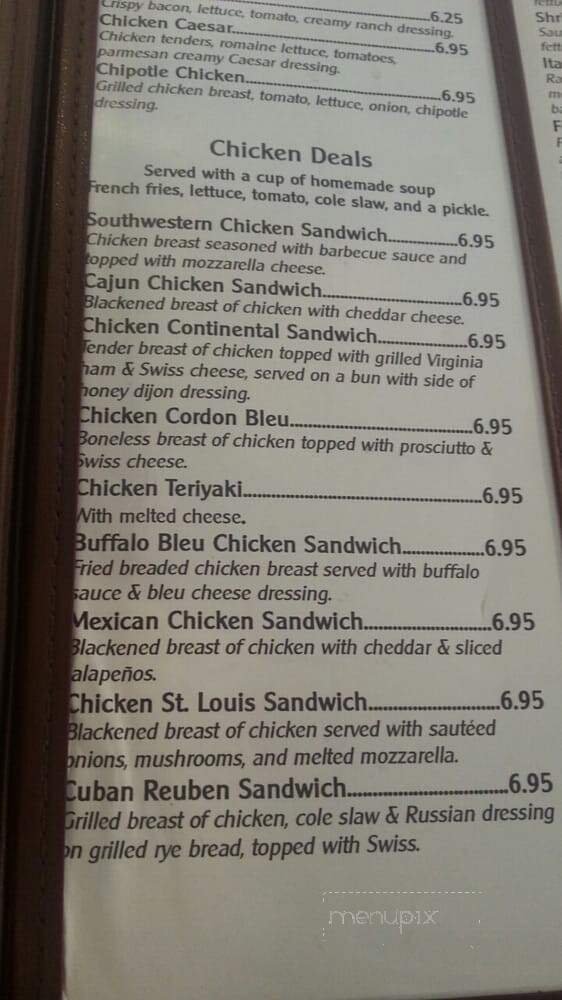 Arabella's Family Restaurant - Sheboygan, WI menu_pic