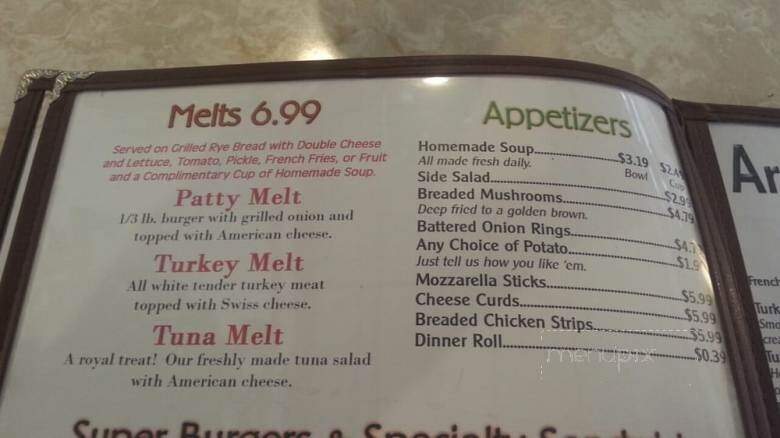 Arabella's Family Restaurant - Sheboygan, WI menu_pic